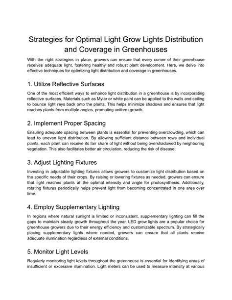 StrategicPlacementforOptimalLightDistribution